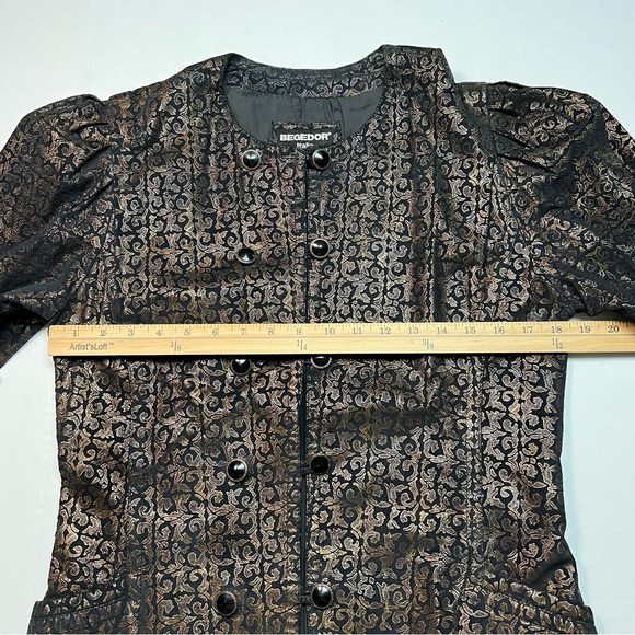 Vintage Begedor Italia leather jacket in black and bronze - Picture 7 of 10